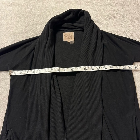 CHASER Black LA Love Knit Open Cardigan - Picture 7 of 14